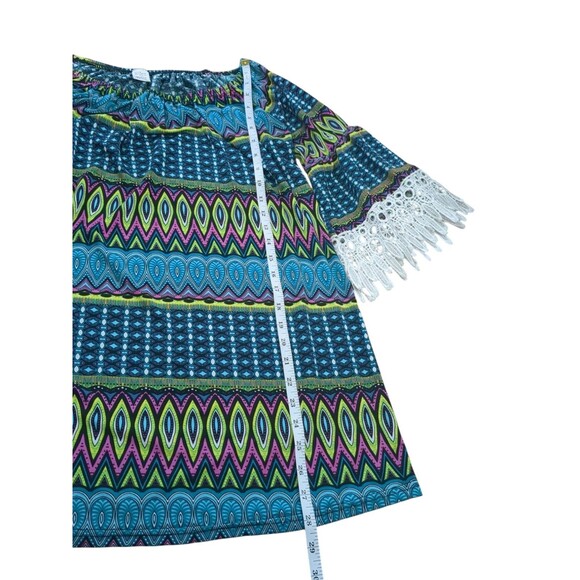 Win Win Turquoise, Yellow, Pink Women's 1/2 sleeve tunic - LG-XL - Picture 6 of 8